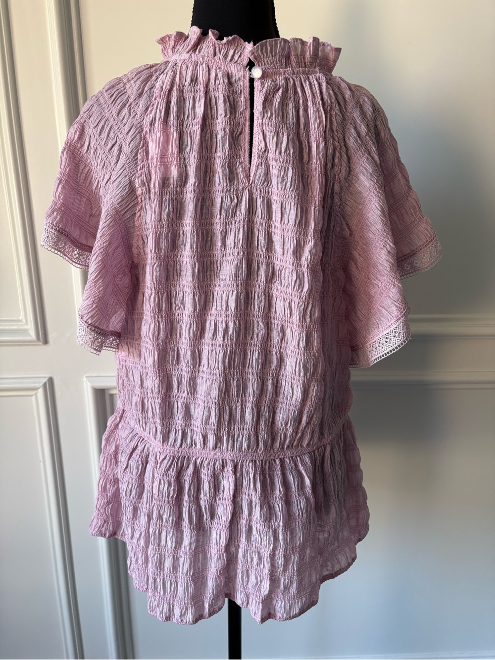 Dalin Light Pink Smocked Top - Picture 2 of 4